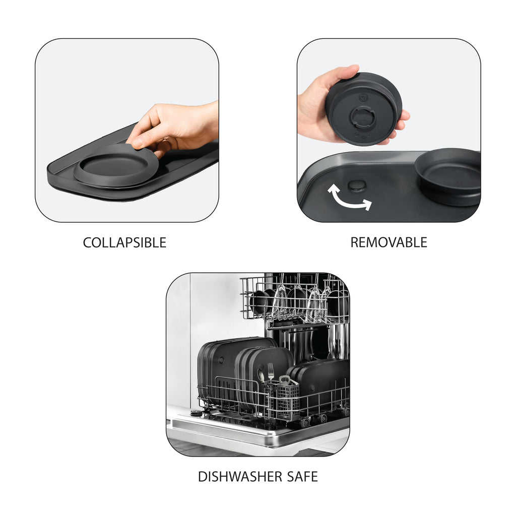 madesmart Dipware Dinner Plate, Carbon