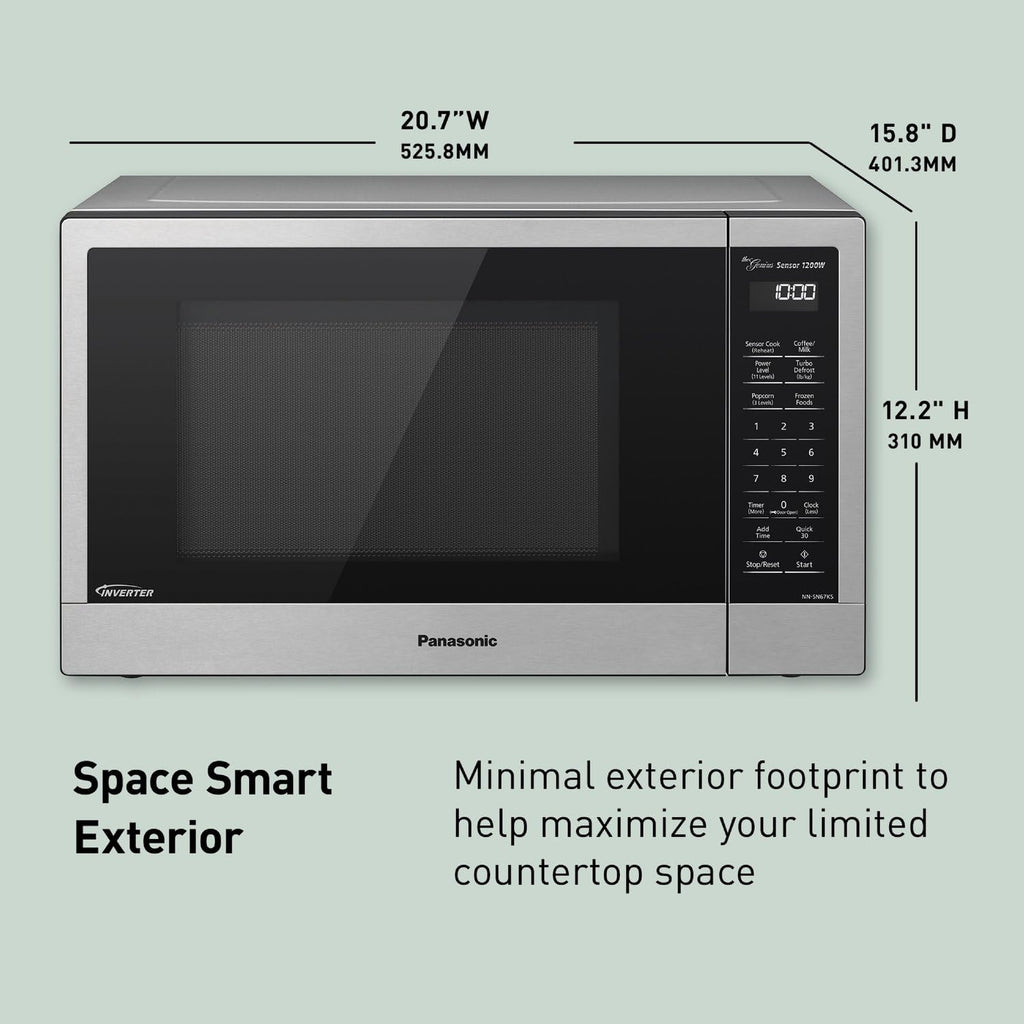Panasonic NN-SN67KS Microwave Oven, 1.2 cu.ft, Stainless Steel/Silver