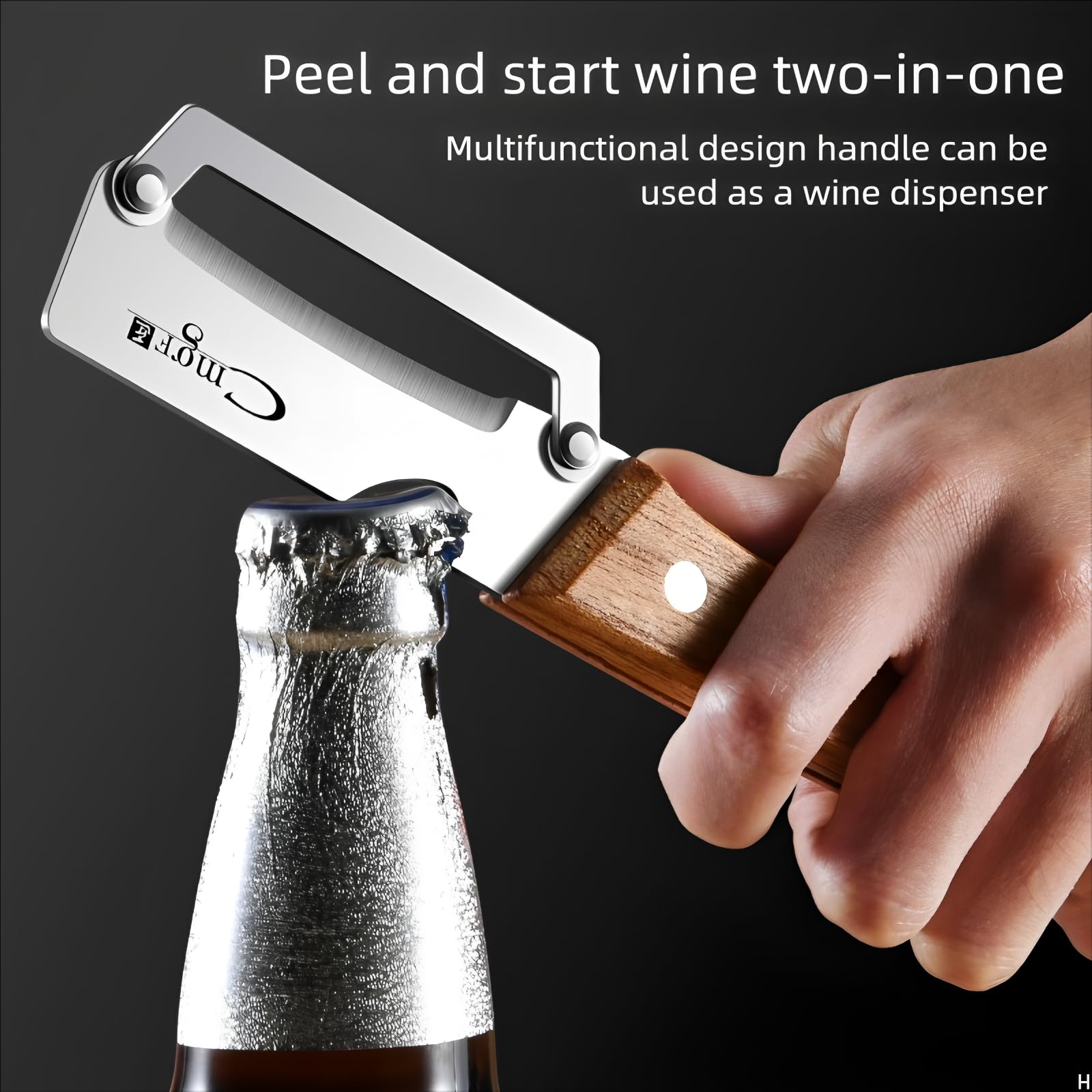 ANMIOU Vegetable Peeler Wooden Handle Sharp Stainless Steel Blade for Fruit