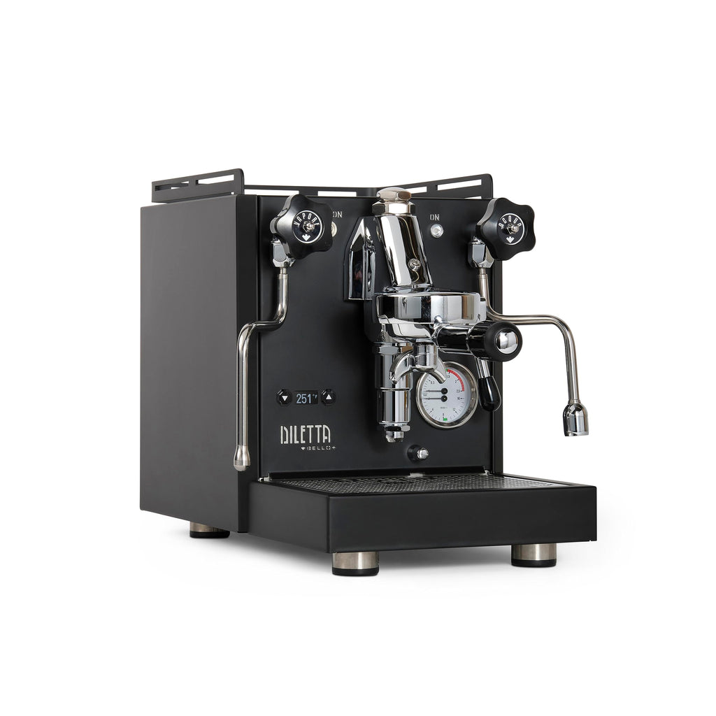 Diletta Bello+ Espresso Machine | E61 | PID Temperature Control | Shot Timer | Programmable Preinfusion | Handmade In Italy (Black)