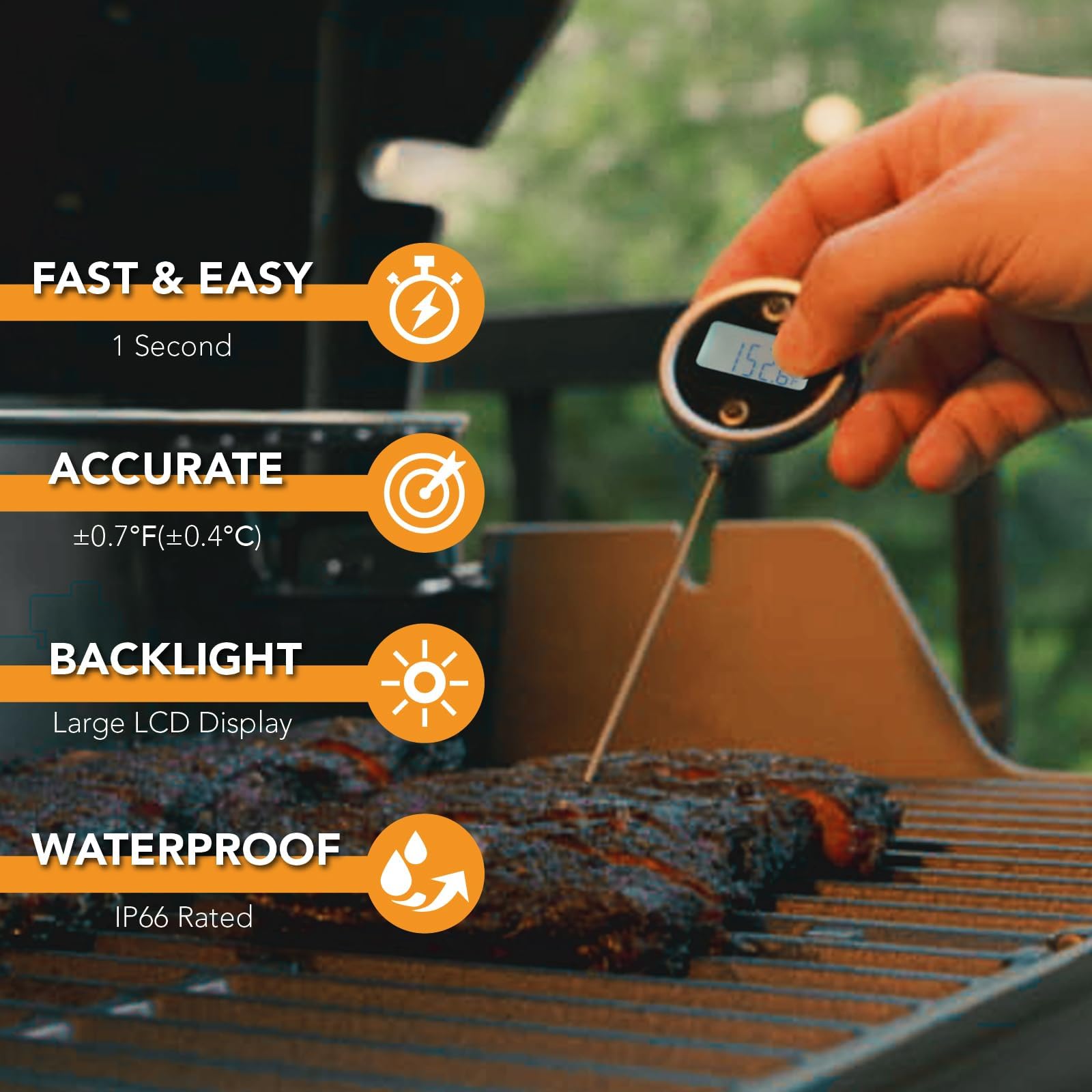 Pocket Pro 1-Second Instant Read Meat Thermometer