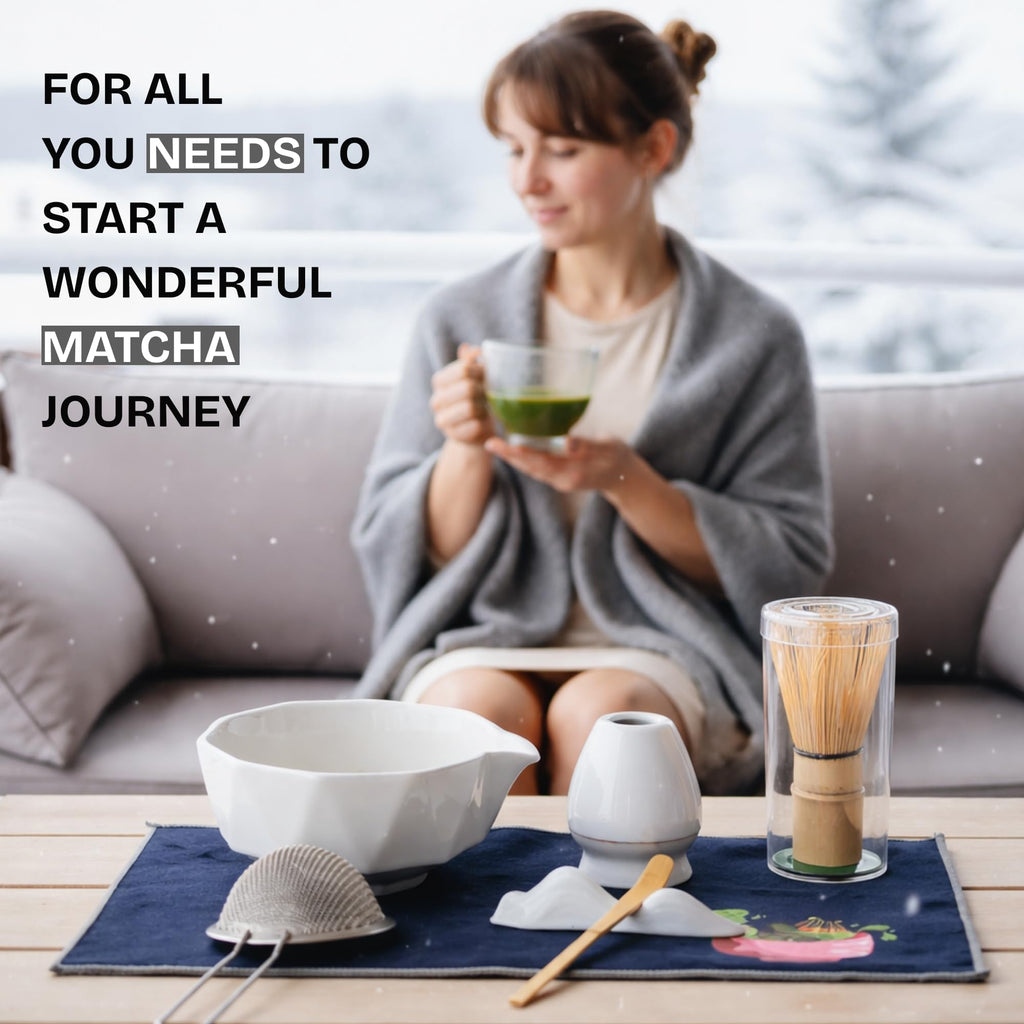 8-Piece Matcha Whisk Set with Bowl for Beginners