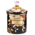 MACKENZIE-CHILDS Enamel Canister, Small, Wild Rose Brown