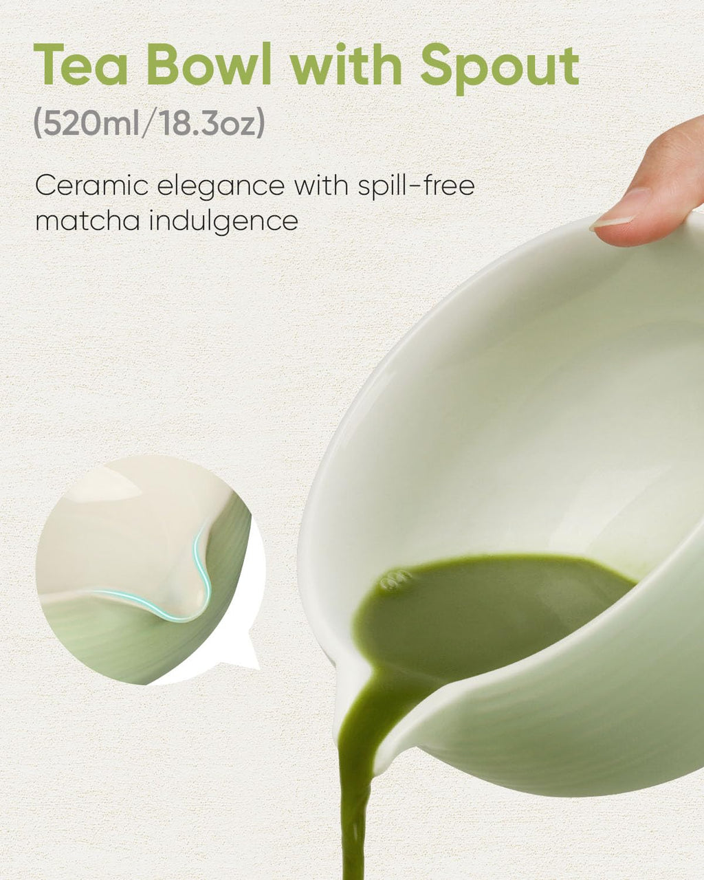 Joiish Matcha Whisk Set, 5-PC Matcha Kit Gift, Light Green