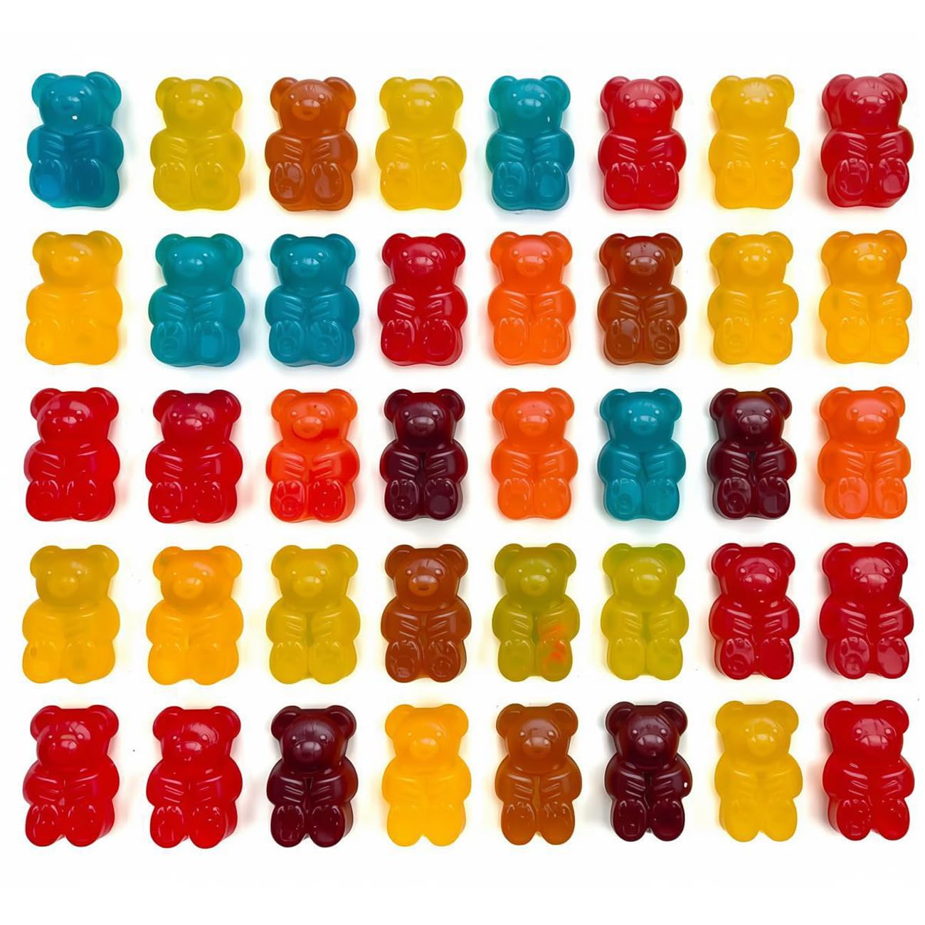 Gummy Candy Molds - 4Pcs Silicone Gummy Bear Molds With 2pcs Dropper,Non-stick and Bpa Free for Mini Candy Chocolate Gummies Baking