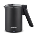 Elite Gourmet Dual-Voltage Travel Kettle, 0.6L Stainless Steel, Black