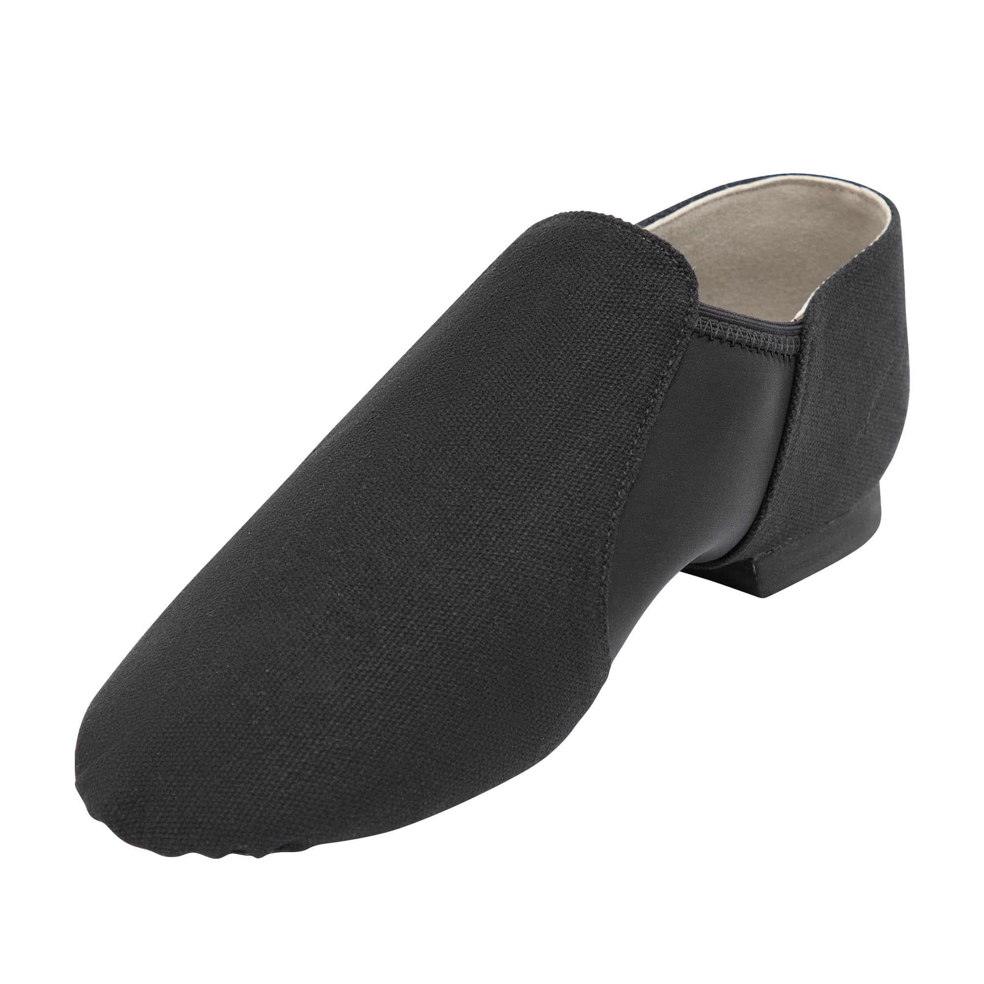 Linodes Unisex 09 Canvas Upper Slip-on Jazz Shoe for Women and Men's Dance Shoes-Black 11M