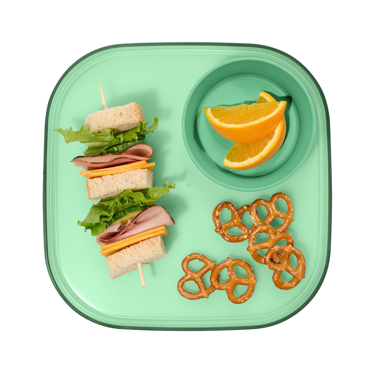 Madesmart Dipware Reusable Dining Plate, Serving Tray for Appetizers and Snacks, Sandwiches, Hummus, Sauces, Stackable & Removable Dip Bowl, PinkTerracotta