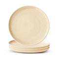 GZG Ceramic Dinner Salad Plates Set of 4, 8 Inch Speckled Dinnerware Dessert Plates with Clay-Tone Base, Microwave Oven Dishwasher Safe