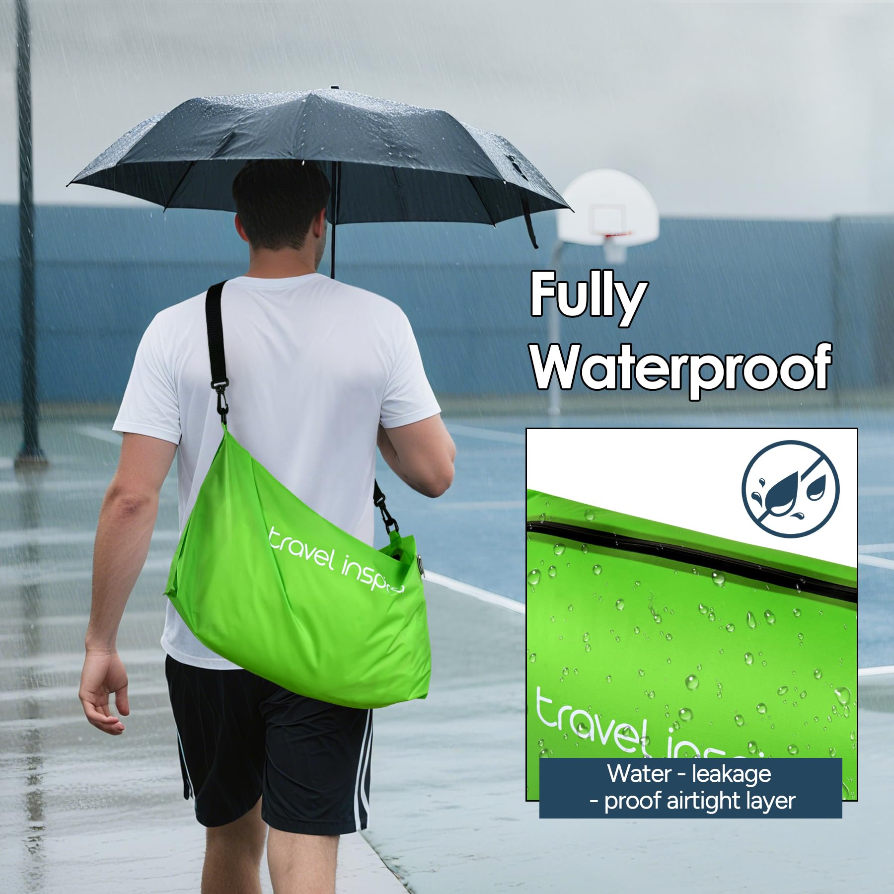 Travel Compression Bag with Electric Vacuum Pump, 22L Waterproof Cube