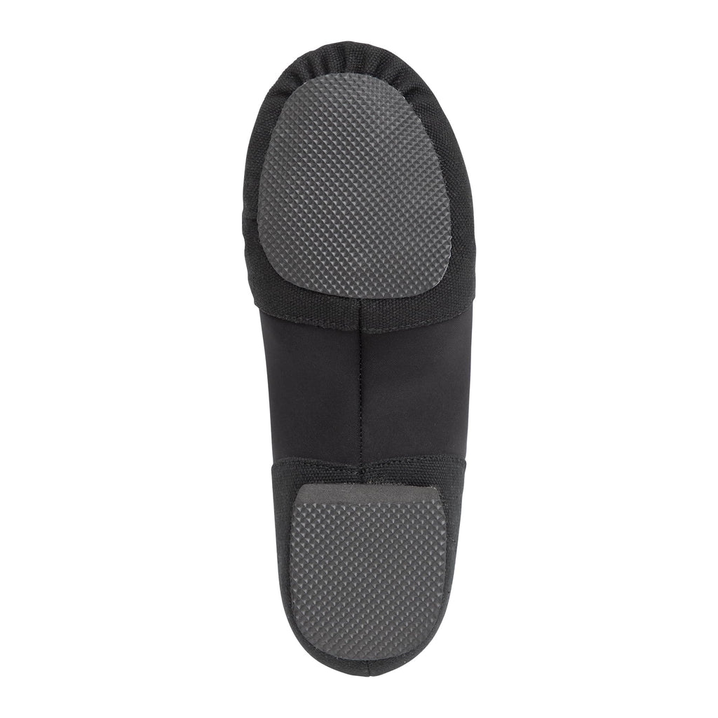 Linodes Unisex 09 Canvas Upper Slip-on Jazz Shoe for Women and Men's Dance Shoes-Black 11M