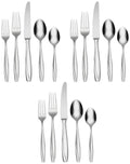 Oneida Camlynn Mirror 45 Piece Casual Flatware Set, 18/0 Stainless, Service for 8,Silver (Pack of 3)