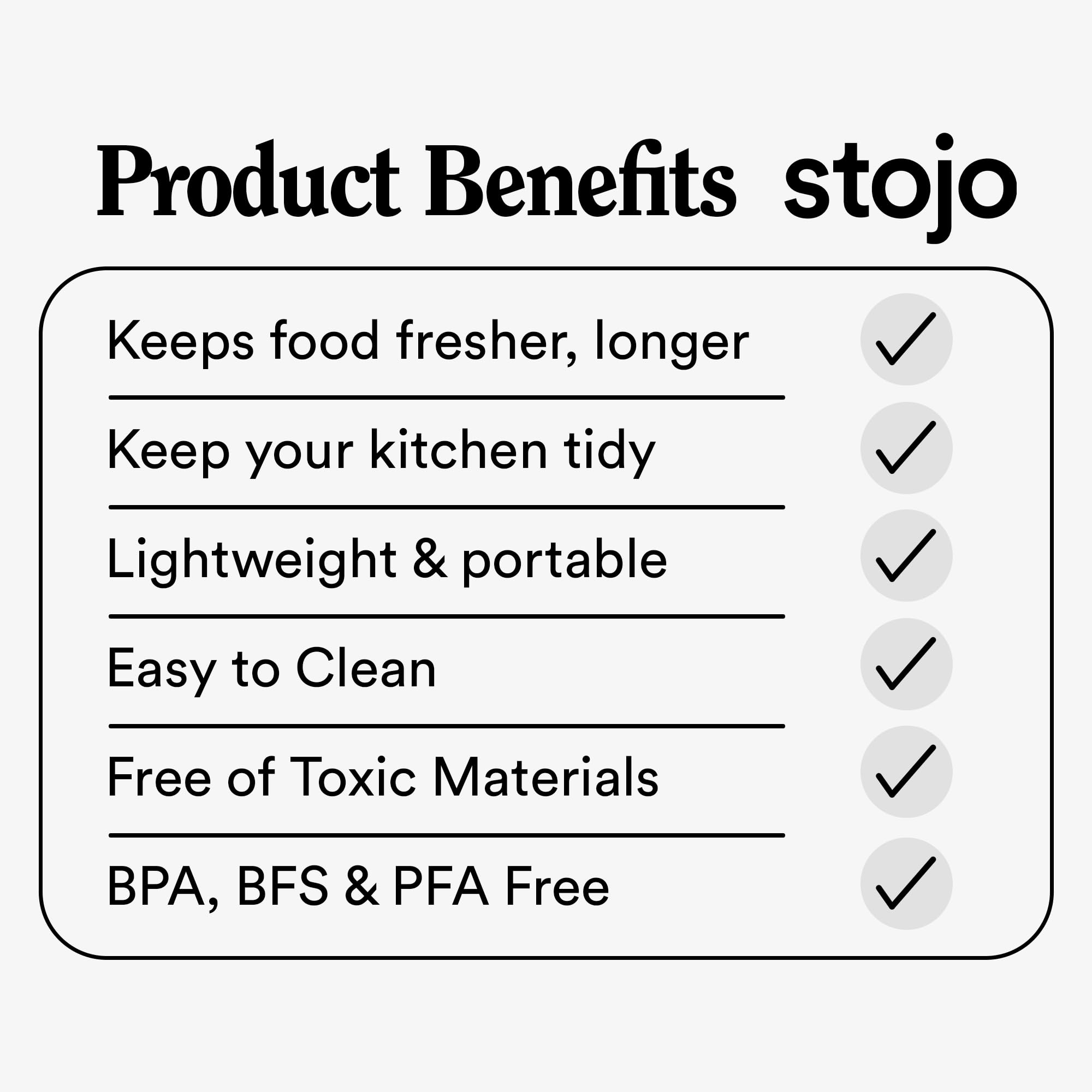 Stojo Nestable Collapsible Food Storage Container -Set of 4, Eucalyptus- Leak-Proof Airtight Seal Made With Food Grade Silicone For Meal Prep, Lunch Box, Pantry Organizer - Microwave & Dishwasher Safe