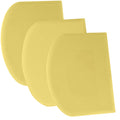 SURDOCA Dough Bench Scraper - 3P 7.1x4.9" Plastic Flexible Bowl Scraper, Sharp Edge & Angles Cake Scraper. Non-Slip Bakeware Decorating Tools Sculpting & Modeling Tools - Pure Yellow