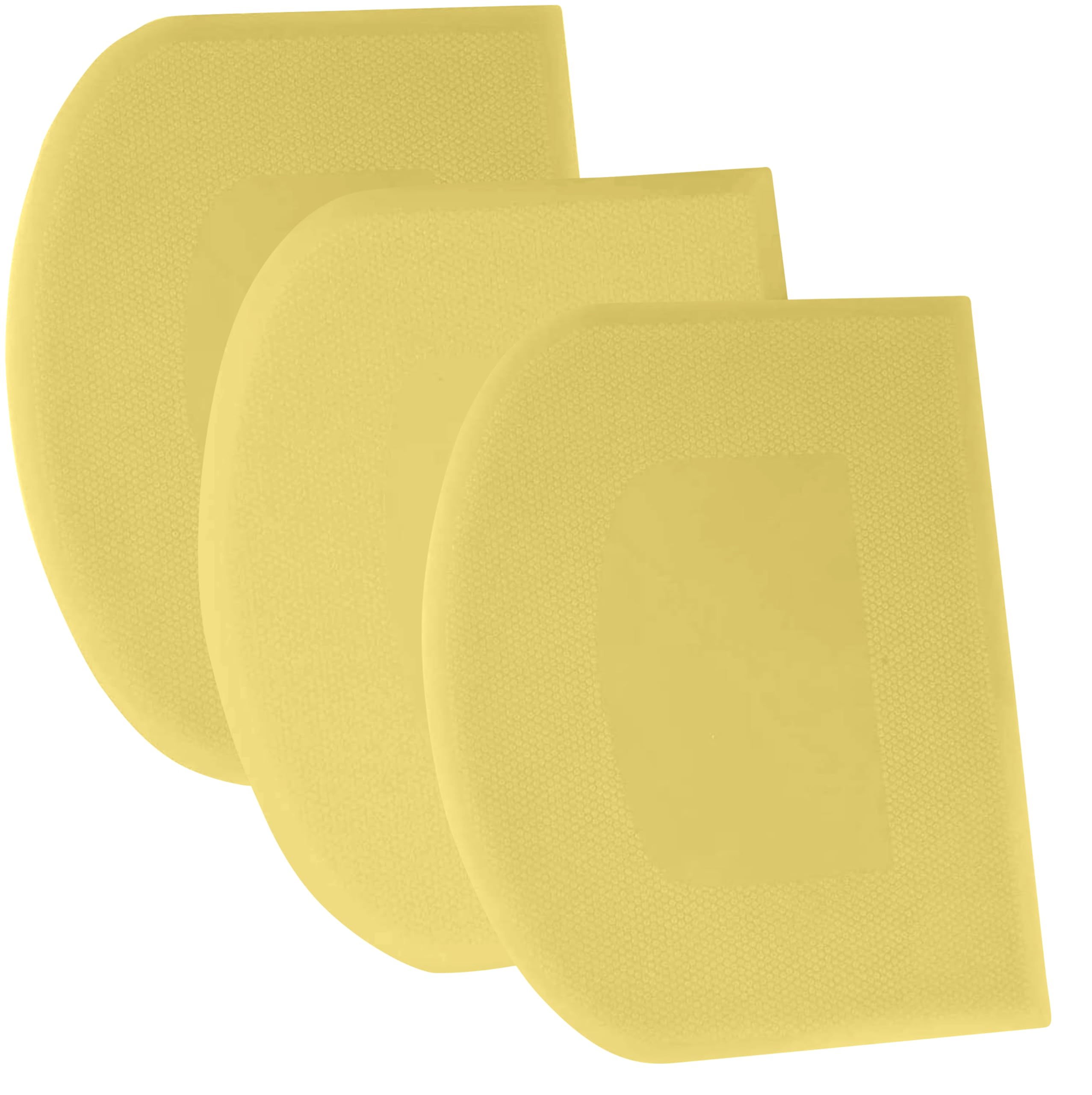 SURDOCA Dough Scraper Bench Scraper - 3P 5.9x4.3" Plastic Flexible Bowl Scraper, Sharp Edge & Angles Cake Scraper. Non-Slip Bakeware Decorating Tools Sculpting & Modeling Tools - Pure Yellow