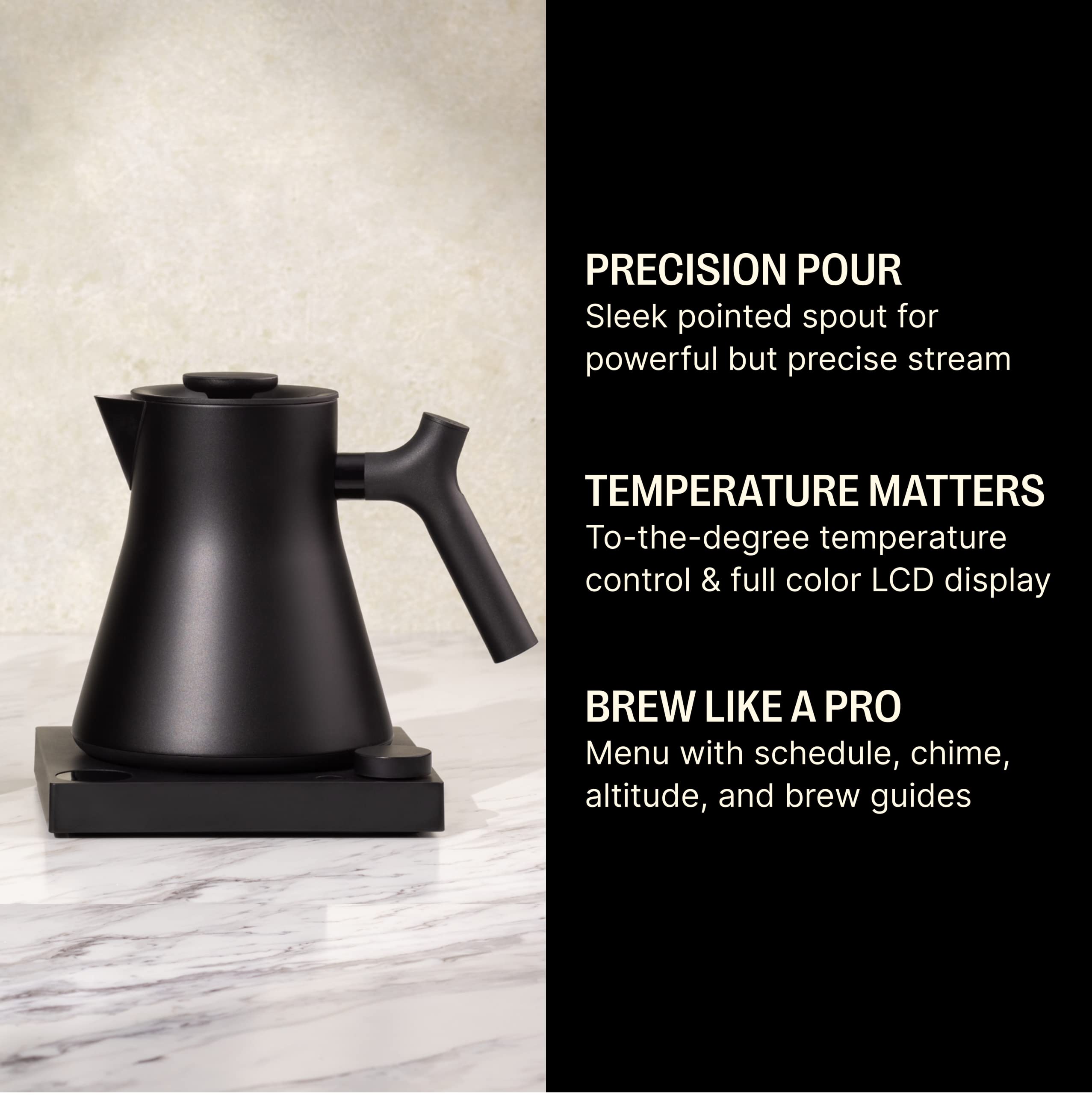 Fellow Corvo EKG Pro Gooseneck Electric Kettle for Pour Over Coffee & Tea