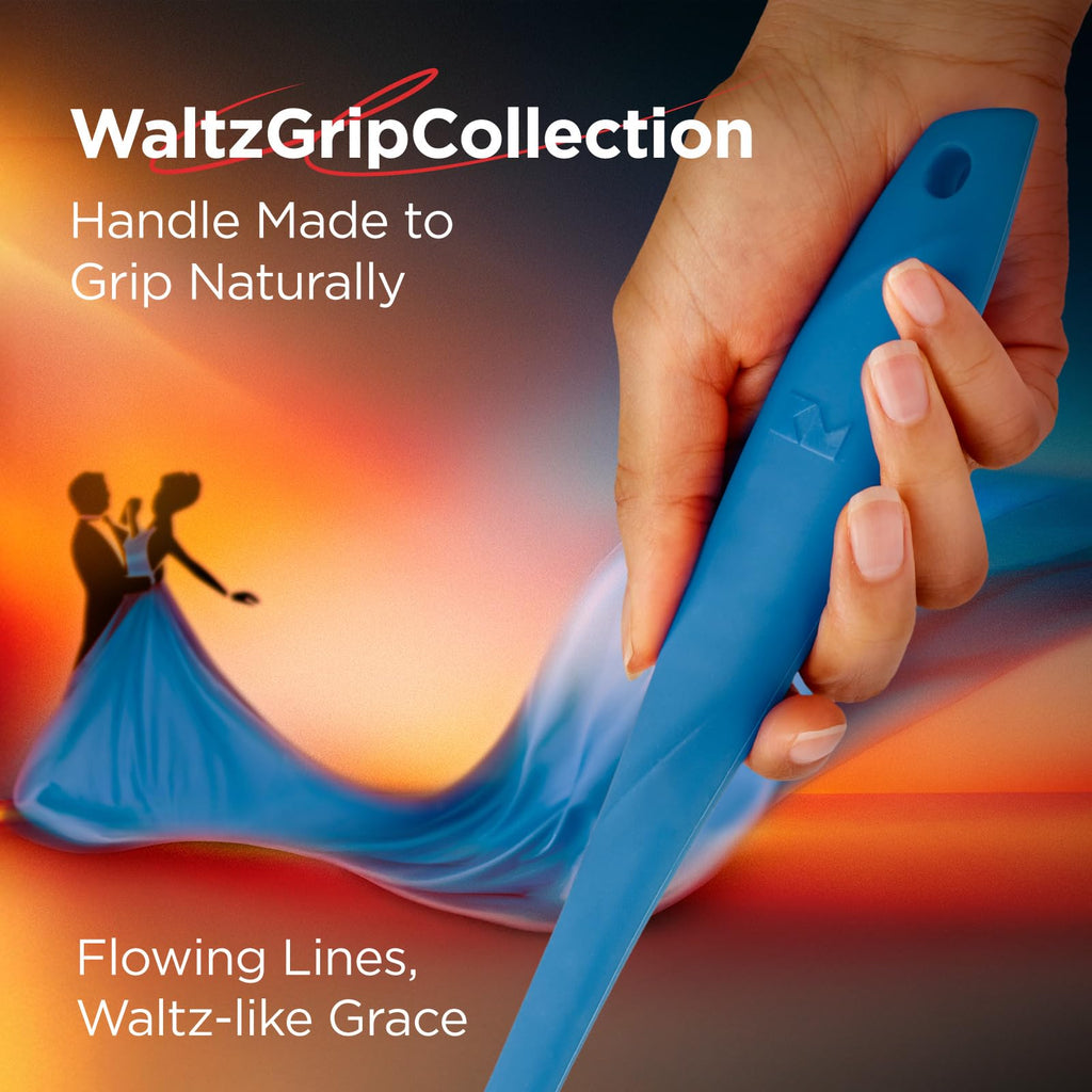 Kitchen Mama WaltzGrip Platinum Silicone Basting Pastry Brush, Blue