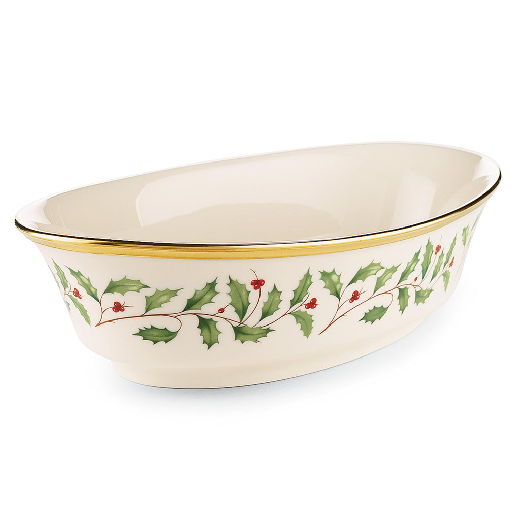 Lenox Holiday Porcelain Christmas Serving Bowl, 34oz