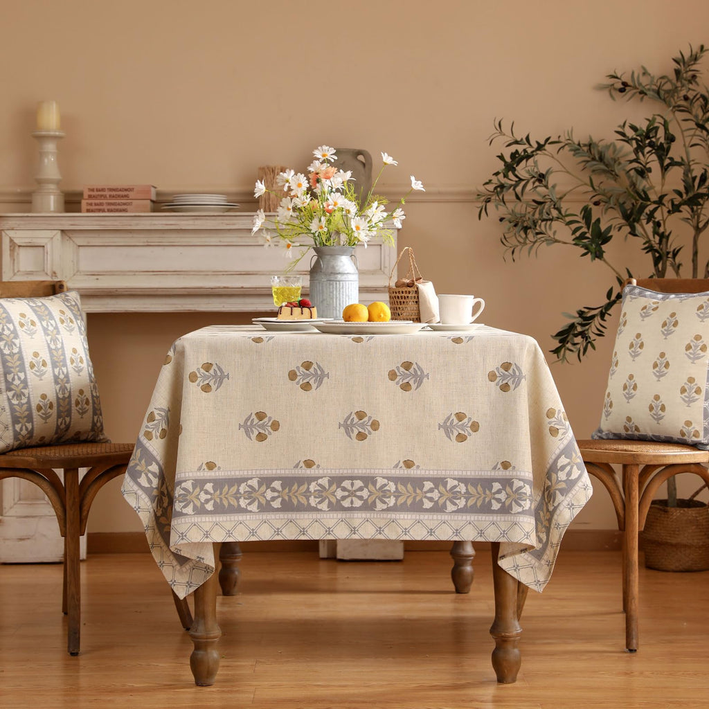patdrea Vintage French Linen Tablecloth,Rectangular,110"x63"-Istana A