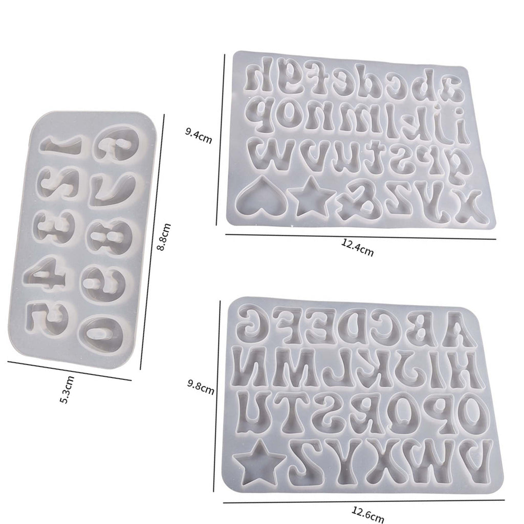 3 Pack Mini Letter Alphabet Resin Casting Soap Making Silicone Mold for Candle Home Decor 3D Animal Mold