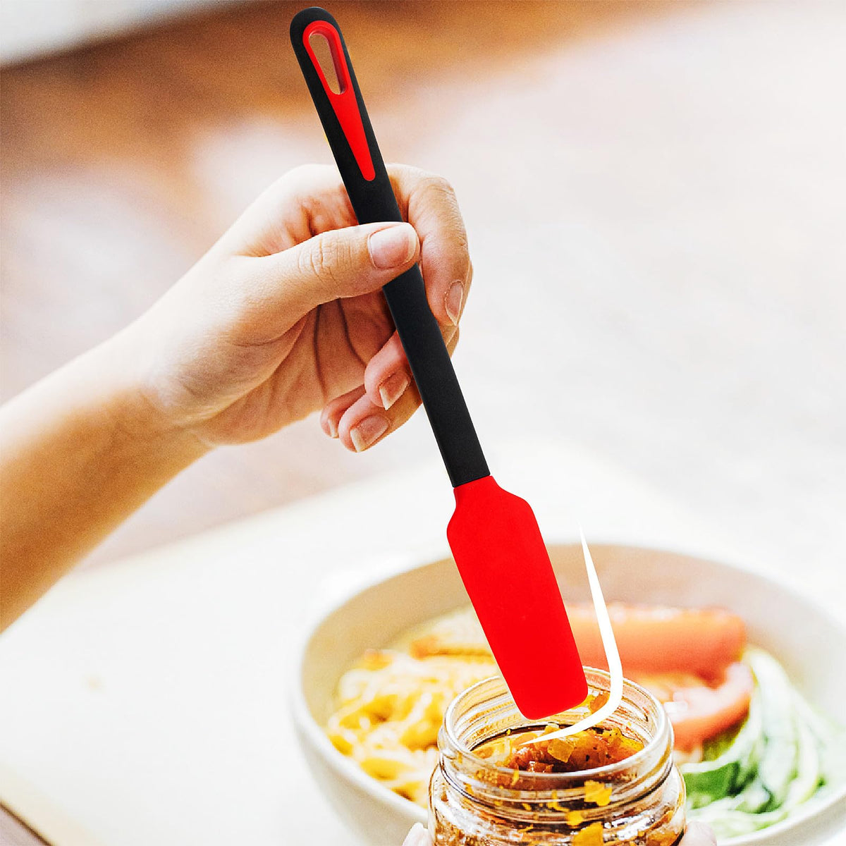 Maxjoy Silicone Spatula Set, 4Pc 600°F Heat Resistant Food Grade Nonstick