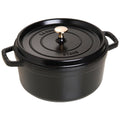 STAUB Cast Iron Dutch Oven 5.5-qt Round Cocotte, Made in France, Serves 5-6, Black Matte