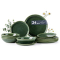 AmorArc Ceramic Dinnerware Sets for 8, 24Pcs Plates and Bowls Sets Dishes