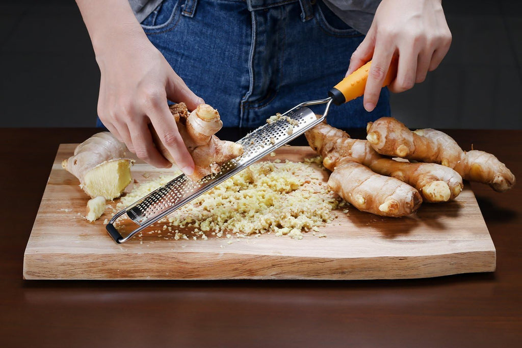 Deiss PRO Lemon Zester & Heavy Duty Grater - Parmesan, Garlic, Nutmeg, Chocolate, Fruits, Vegetables, Ginger & Cheese Shredder
