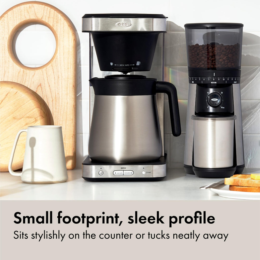 OXO Brew 8-Cup Coffee Maker - Single-Serve, Thermal Carafe, Stainless Steel