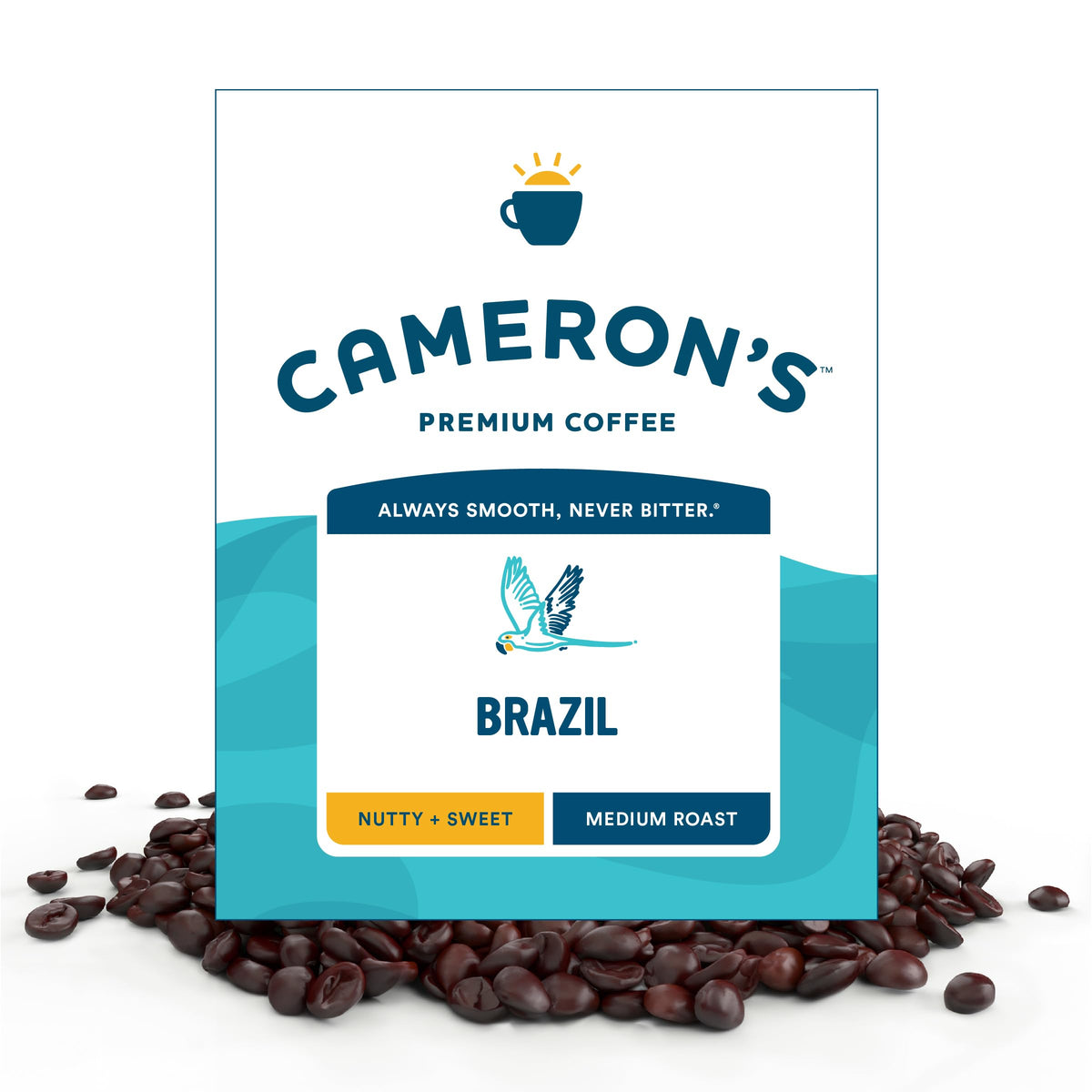Cameron's Coffee Roasted Whole Bean Coffee, Scandinavian Blend, 28 Ounce