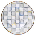 MACKENZIE-CHILDS Enamel Dinner Plate, Gray-and-White Sterling Check