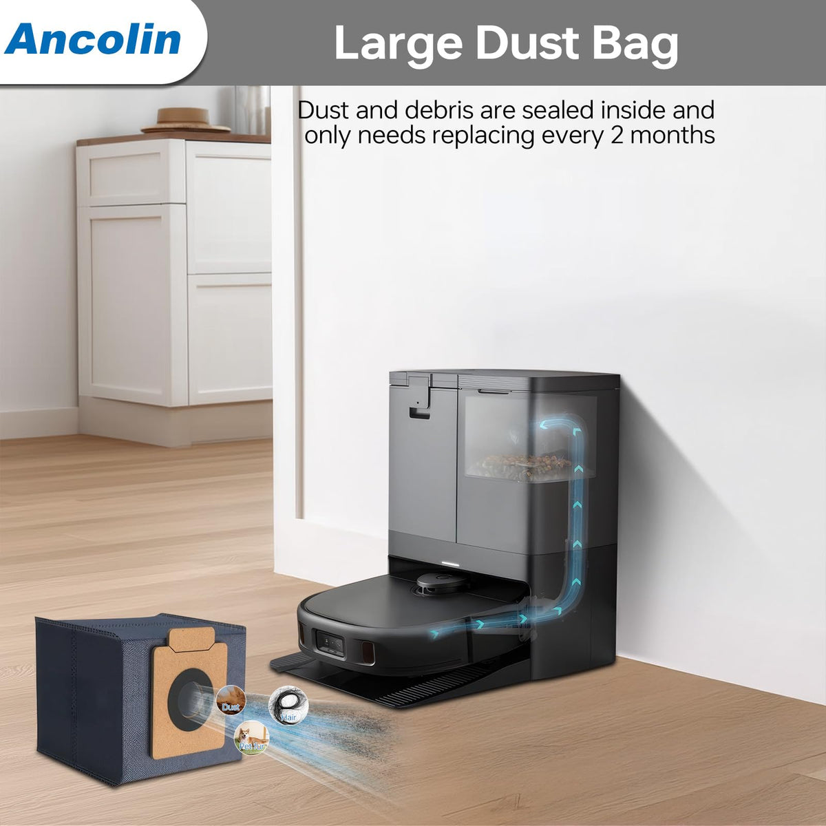 15 Pack Dust Bags for eufy X10 Pro Omni Robot Vacuum and X8 Pro Models