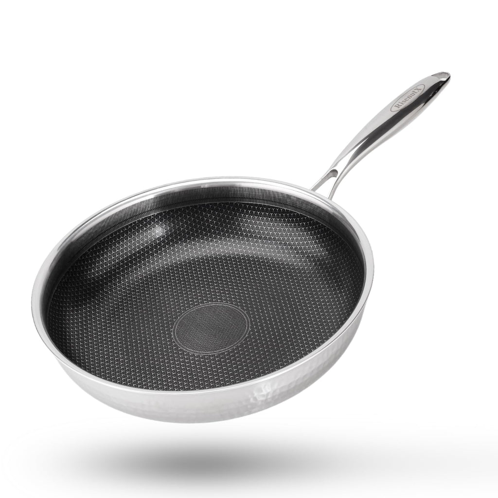 RisenutX Hybrid 12 inch Stainless Steel Non Stick Skillet