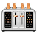 SEEDEEM 4-Slice Touchscreen Toaster, Stainless, 7 Shade, 1800W, Silver