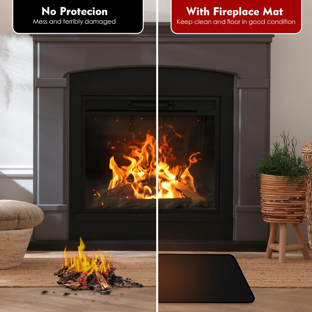 Himake 60×42 Inch Under Grill Mats for Outdoor Grill, Hearth Rugs for Fireplaces Fire Resistant, Gas and BBQ Grill Oil-Proof Water-Proof Protector for Decks, Patios and Indoor Grill