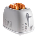 Rae Dunn Retro Rounded Bread Toaster, 2 Slice Stainless Steel Toaster with Removable Crumb Tray, Wide Slot with 6 Browning Levels, Bagel, Defrost and Cancel Options, Sand