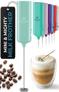 Mini & Mighty Milk Frother Wand – Powerful Handheld Coffee Frother, Battery Operated Drink Mixer – Compact Pocket Size – Detachable Whisk for Latte, Cappuccino, Matcha, Hot Chocolate