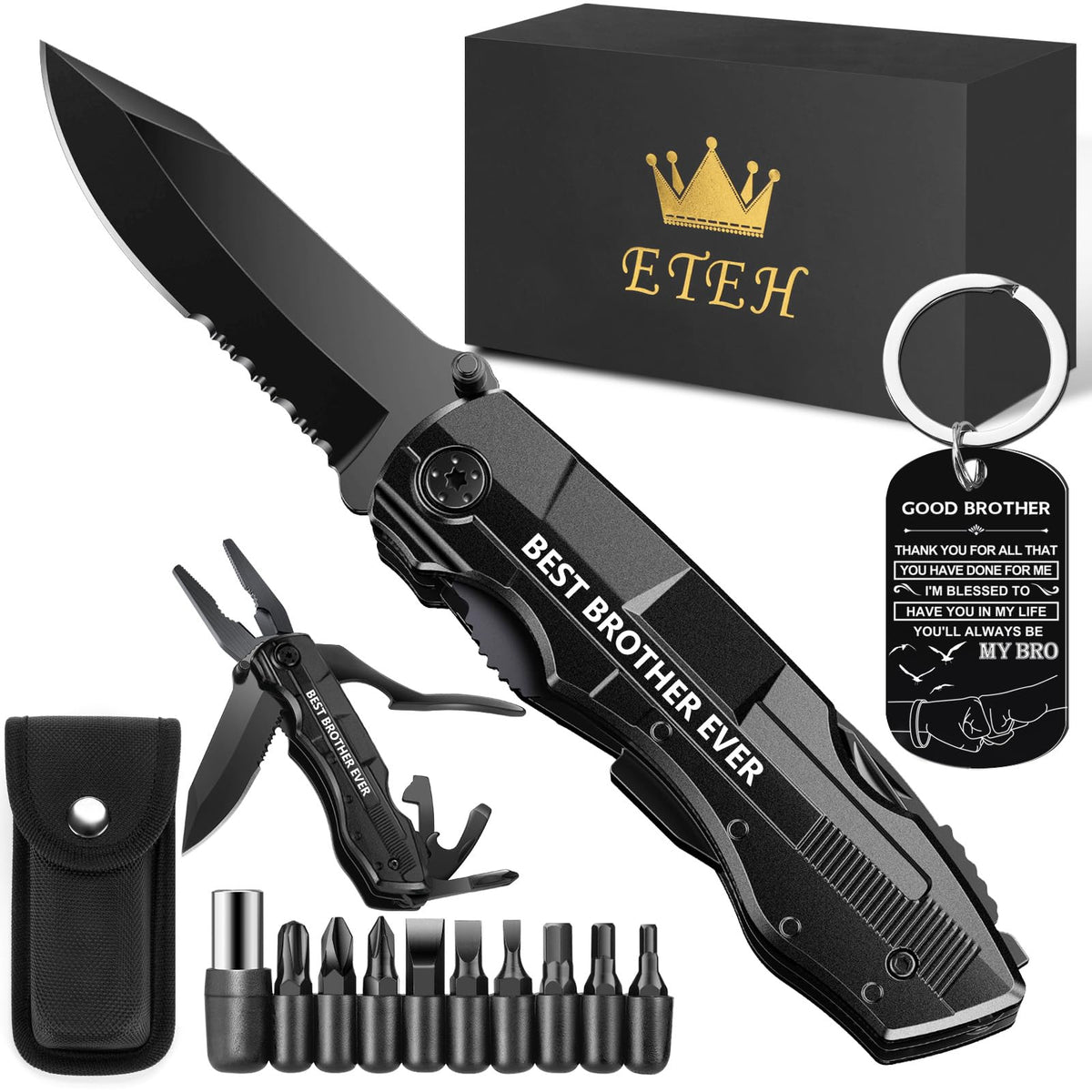 Gifts for Boyfriend Husband,Multitool Pocket Knife "I LOVE YOU",Anniversary Birthday Christmas Valentines Day Gifts for Him,Unique Camping Hunting Cycling Gift Ideas for Men
