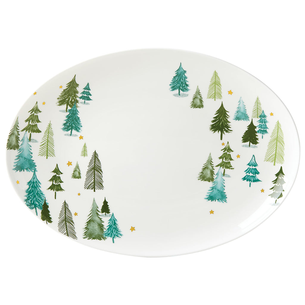 Lenox Balsam Lane Stoneware Christmas Serving Platter