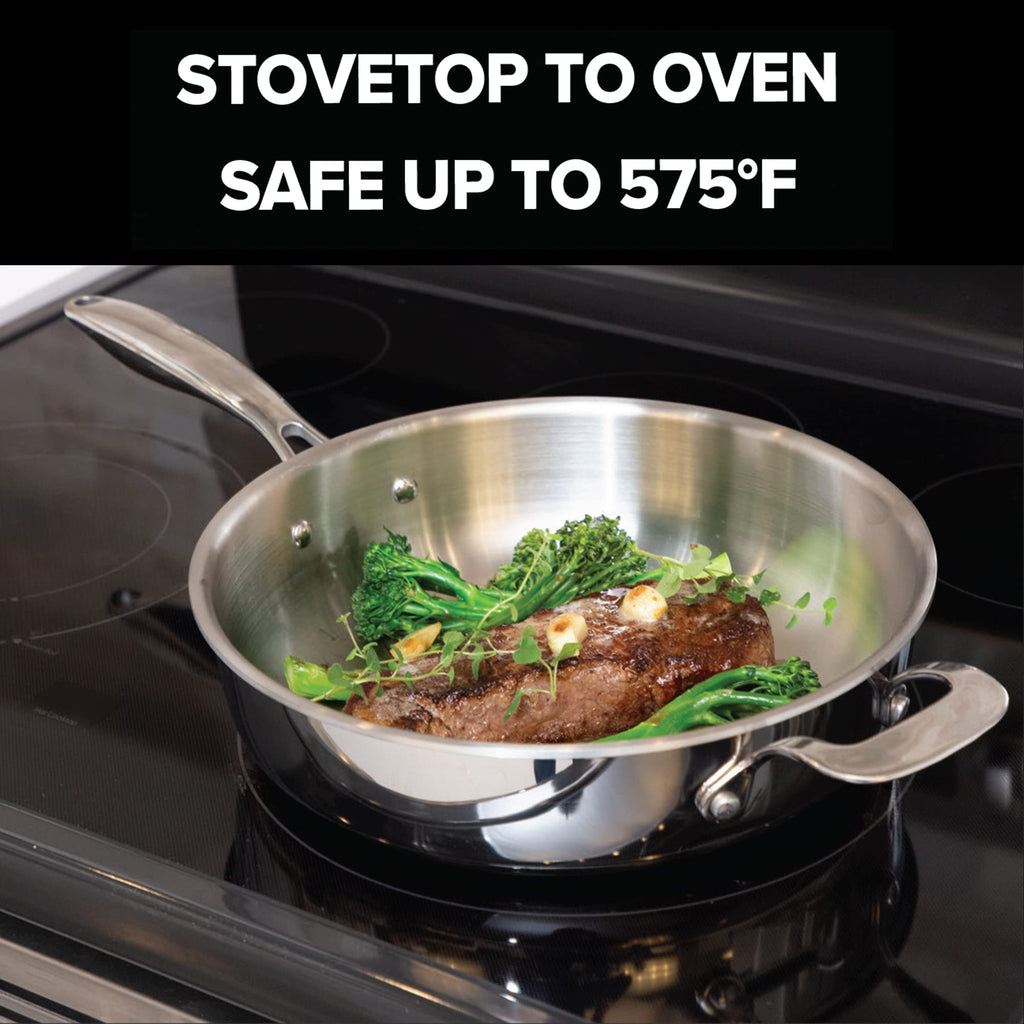 Nuwave Premium Tri-Ply Stainless Steel Cookware Set with Nesting Design