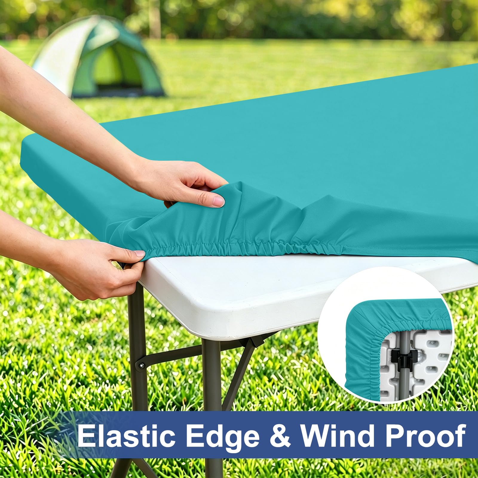 homing Rectangle Table Cloth Cover 6 Foot Elastic Fitted Tablecloth