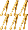 6-Pieces 6 Inch Gold Mini Tongs for Appetizers, Gold Serving Utensils for Serving Appetizers, Ice, Sugar