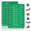 2 PCS Animal Silicone Molds, 104 Cavity Frog, Lizard, Snails Shaped Mini Silicone Molds for Baking Biscuits, Cookie,Candy, Chocolate, Jelly,Ice Cube,Pet Dog Treats Mold
