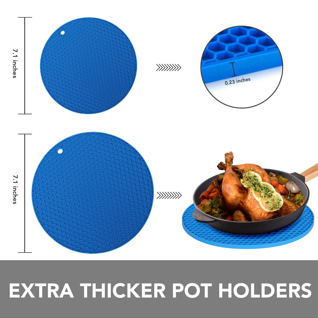 Joyhalo 4 Pack Silicone Trivet for Hot Dishes
