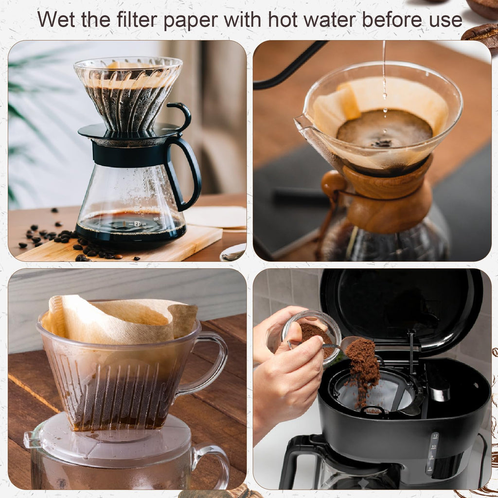 360 Count #4 Cone Coffee Filters 8-12 Cup Compatible with Ninja Maker