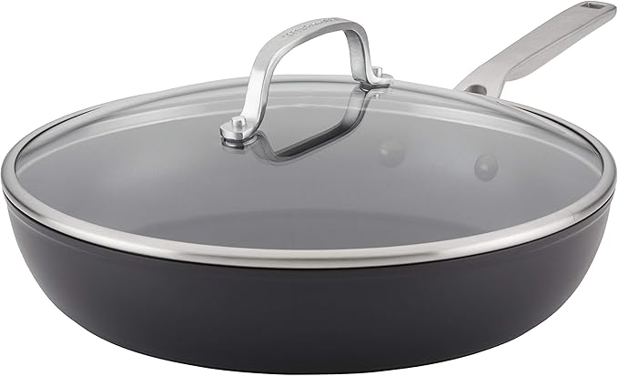 KitchenAid Hard-Anodized Nonstick Saucepan with Lid, 2-Quart