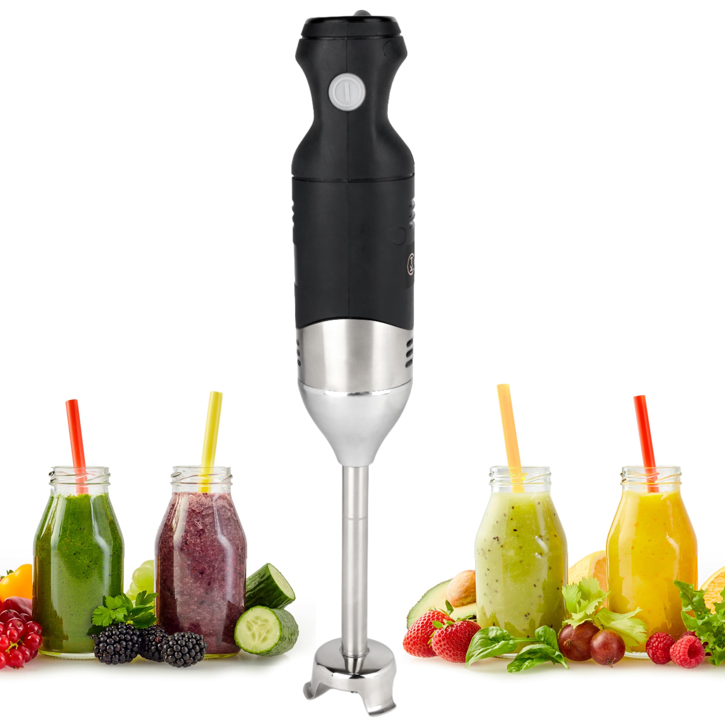 TK Handheld Immersion Blender 220W - 8-Speed, Commercial Grade - 7" Shaft