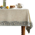 ISAENNE Designer Linen Rectangular Long Tablecloth,118"x67"-Segerman B