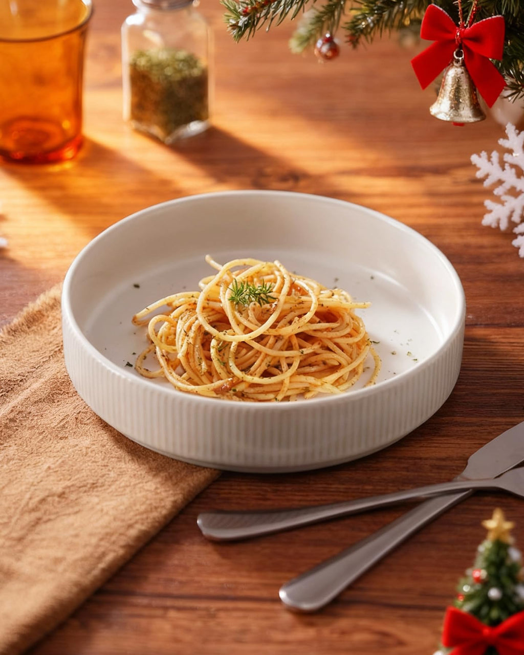 famiware Star 8.25" Pasta Bowls Set of 4, Bowl Plates, Matte White