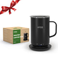 VFZO Self Heating Coffee Mug,High-Capacity- 18 oz, 180 Min Battery Life, Smart Heated Coffee Mug，Smart Mug, Simple Temperature Control Operation, Gifts for Family Members (Tintenschwarz)